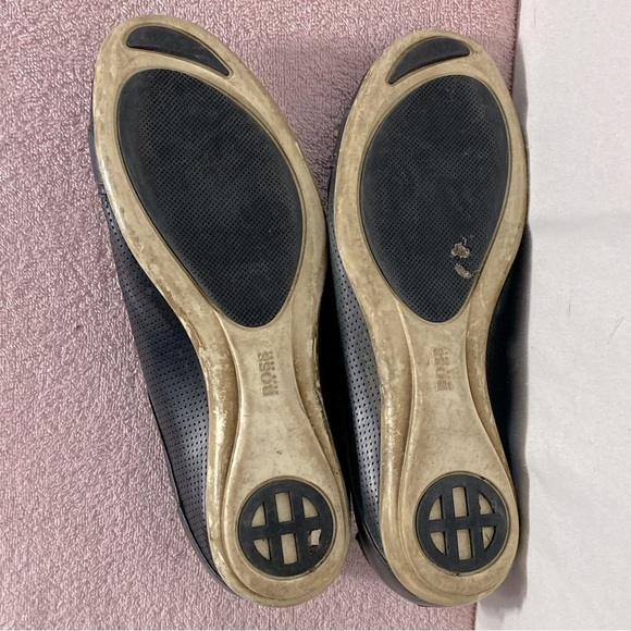 BOSS Hugo Boss Black Leather Low Top Trainers Sneakers 41 - Picture 5 of 15